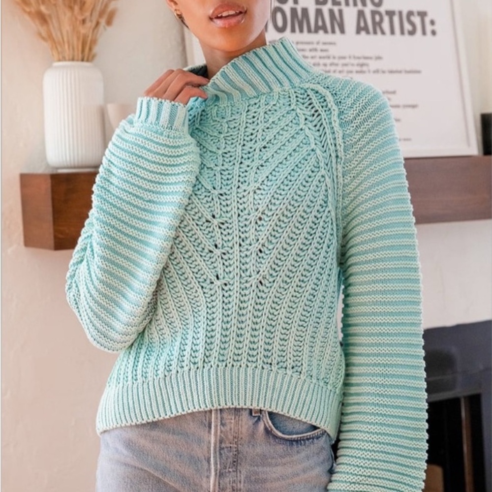 Free People Cable Knit Sweater